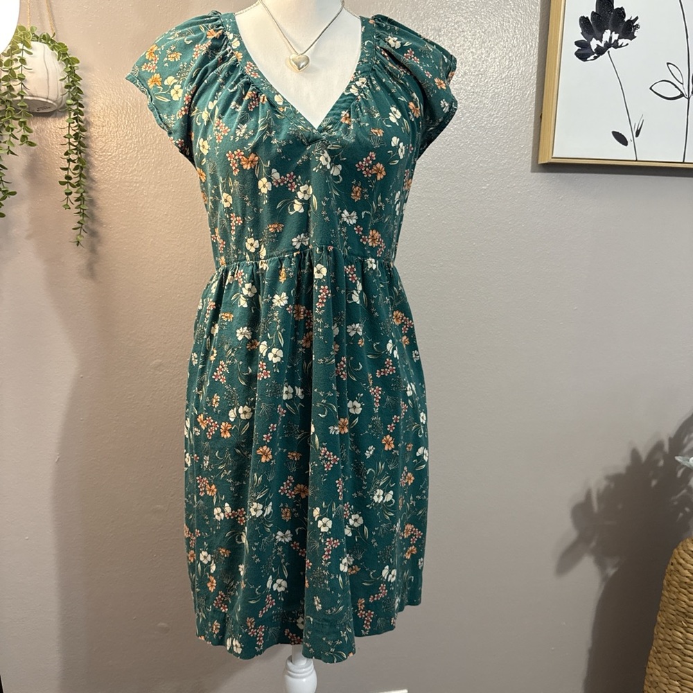 Old Navy Teal Floral Mini Dress